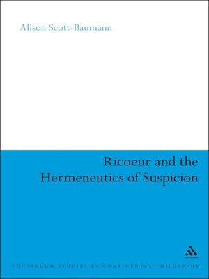 cover image of Ricoeur and the Hermeneutics of Suspicion